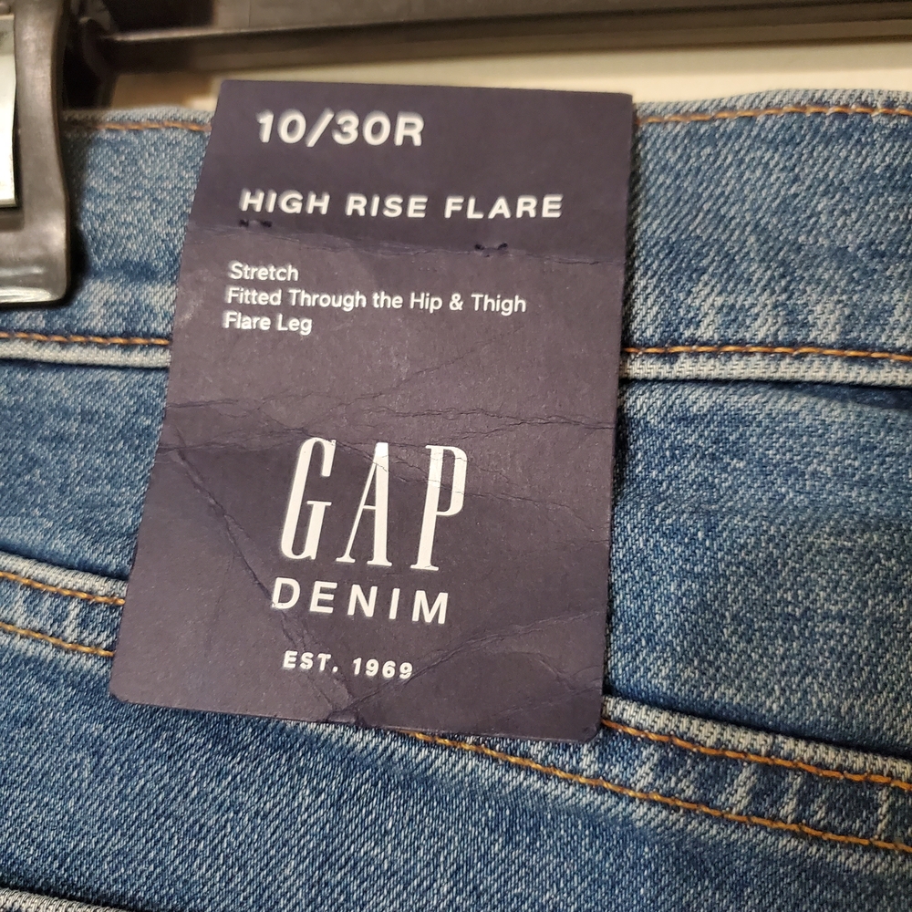 GAP High Rise Flare Jeans Womens 10 NWT - Picture 4 of 5